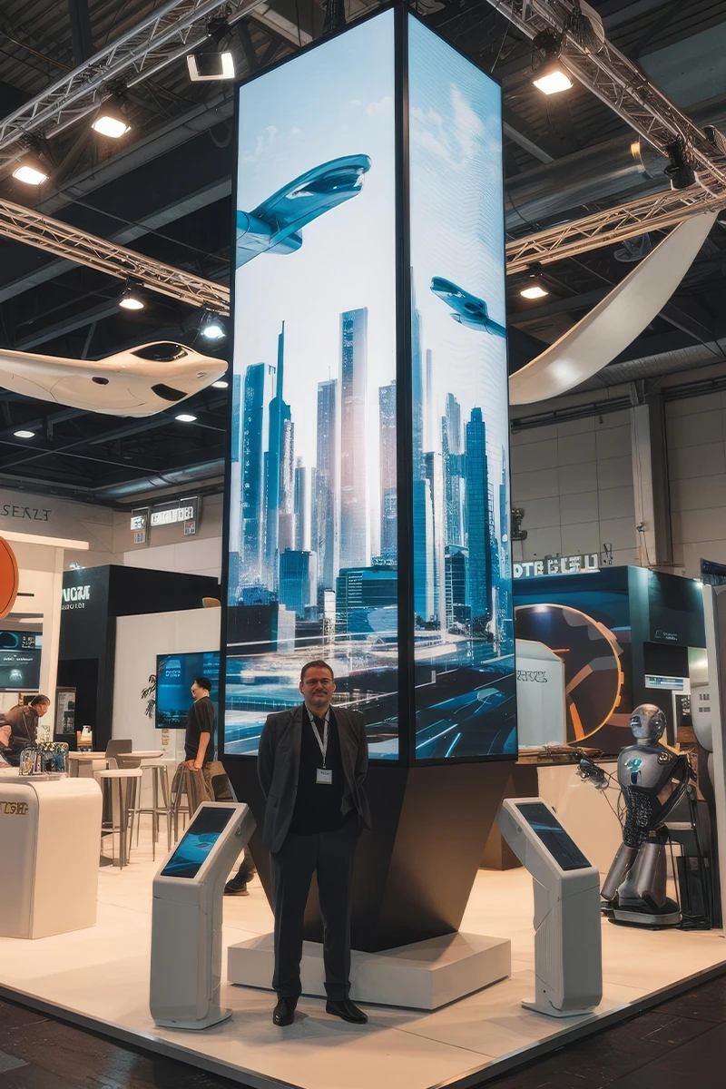 large-scale-led-tower-display-exhibition-stand-interactive-technology-south-africa